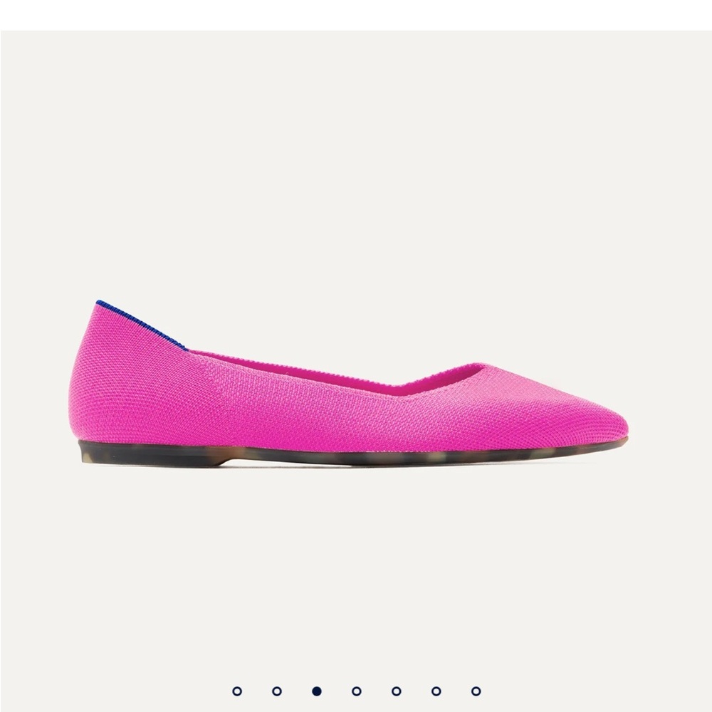 Rothy's Bright Pink Knit Pointed Toe Flats - Picture 14 of 15